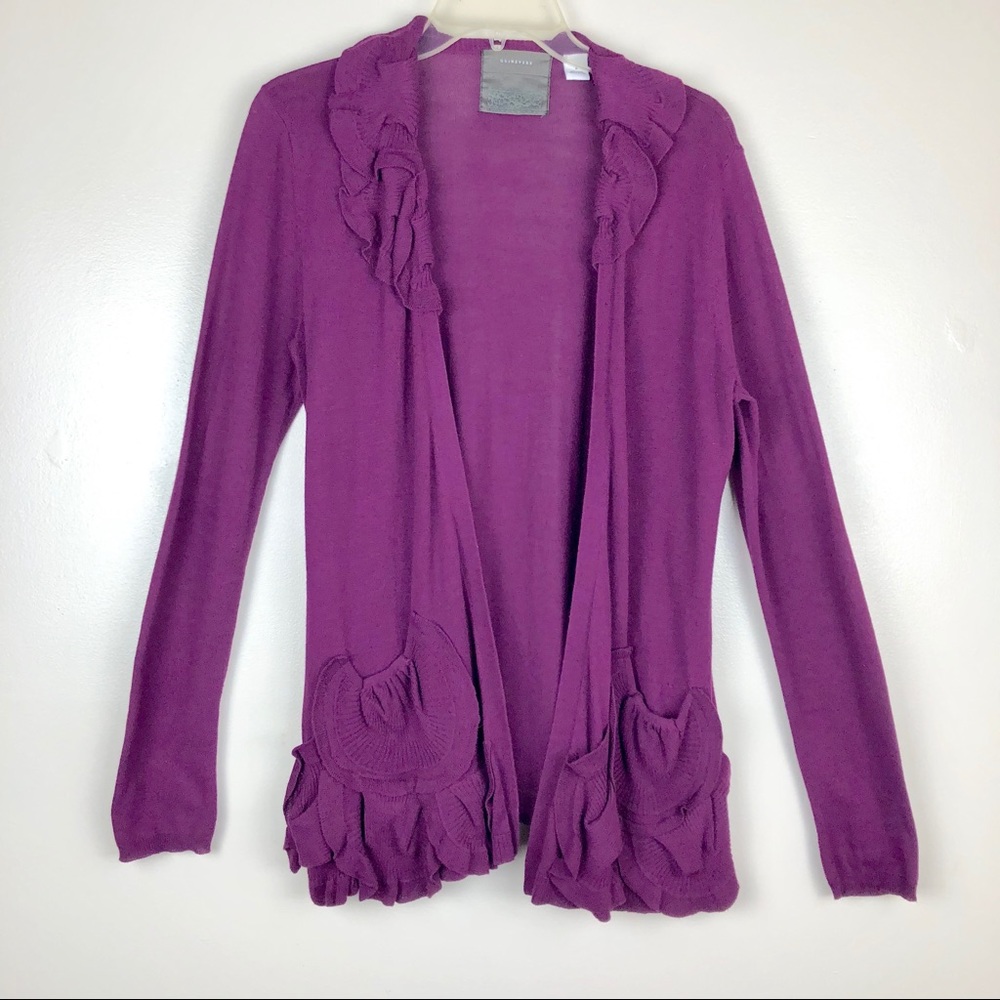 Anthropologie Guinevere Plum Delicate Drafts